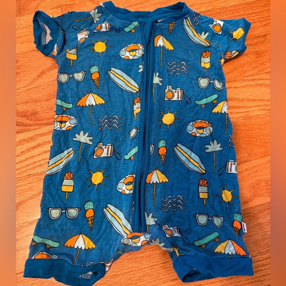 Little Sleepies Blue Summer Icons Shorty